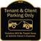 Signmission Designer Series-Tenant And Client Parking Violators Towed Away With Graph, 18" x 18", BG-1818-9751 A-DES-BG-1818-9751 - alternate 1
